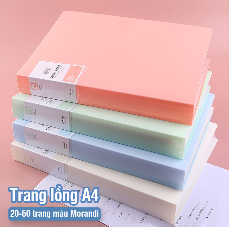 File lá A4 cao cấp đựng tài liệu văn phòng, 30/60 lá, thiết kế nhiều ngăn thông minh, PP chống nước bền bỉ