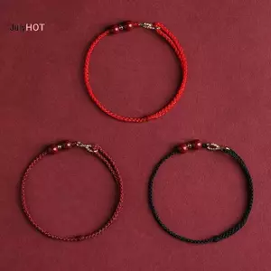 JULYHOT Thời Trang Đơn Giản Luy Vòng Tay Dành Cho Nữ Handmade Biểu Tượng Cặp Đôi Vòng Tay Cinnabar Hạt Vòng Tay Quà Tặng Massivedeals