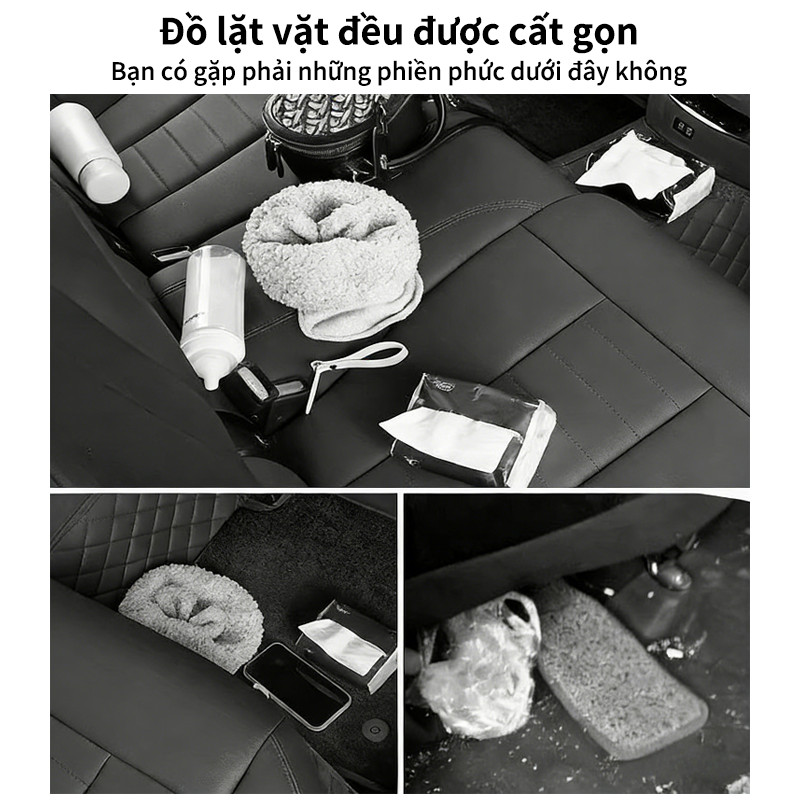 Túi Treo Đa Năng Sau Ghế Xe Hơi - Túi Đựng Đồ Chống Thấm, Sức Chứa Lớn Với Ngăn Khăn Giấy & Giá Cốc