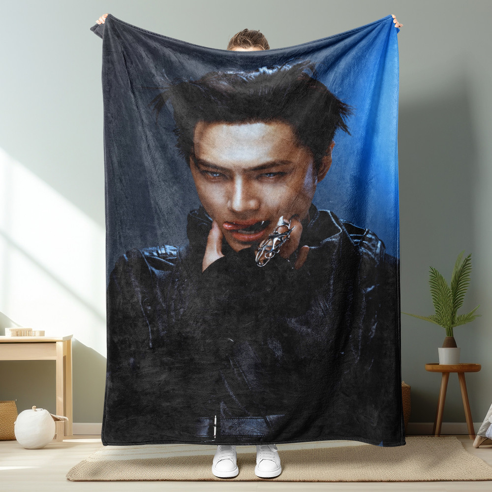 Chăn Flannel in một mặt Kpop ENHYPEN cho ghế Sofa, giường ngủ, văn phòng hoặc du lịch
