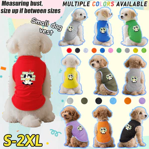 Áo vest thú cưng cỡ S-2XL, in dấu câu hỏi cho chó con, Có nhiều màu sắc và thoáng khí cho mùa hè, thích hợp cho cả sử dụng trong nhà và ngoài trời, tất cả chó và mèo nhỏ.