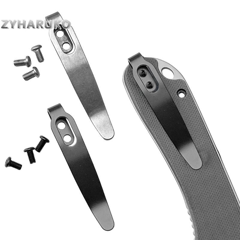 ZYARUKO 1 Bộ 420 Chất Liệu Thép Không Gỉ Kẹp Lưng Với 3 M 2 5 Vít Bỏ Túi Eo Kẹp Cho Dao DIY Make Acc