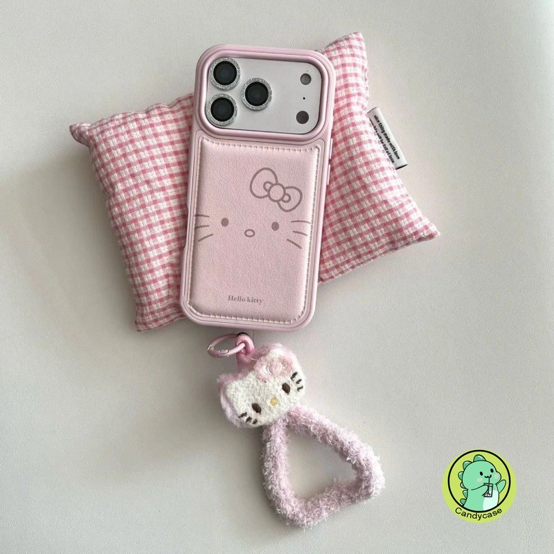 Ốp Điện Thoại Da PU Bulge Có Dây Buộc Cho Xiaomi 17 Pro Max 15 15S 14 Pro 13 Poco X7 F8 F7 Ultra F6 F5 Pro 5G 4G Vỏ Mềm Hoạt Hình Dễ Thương Mèo Kitty 3D