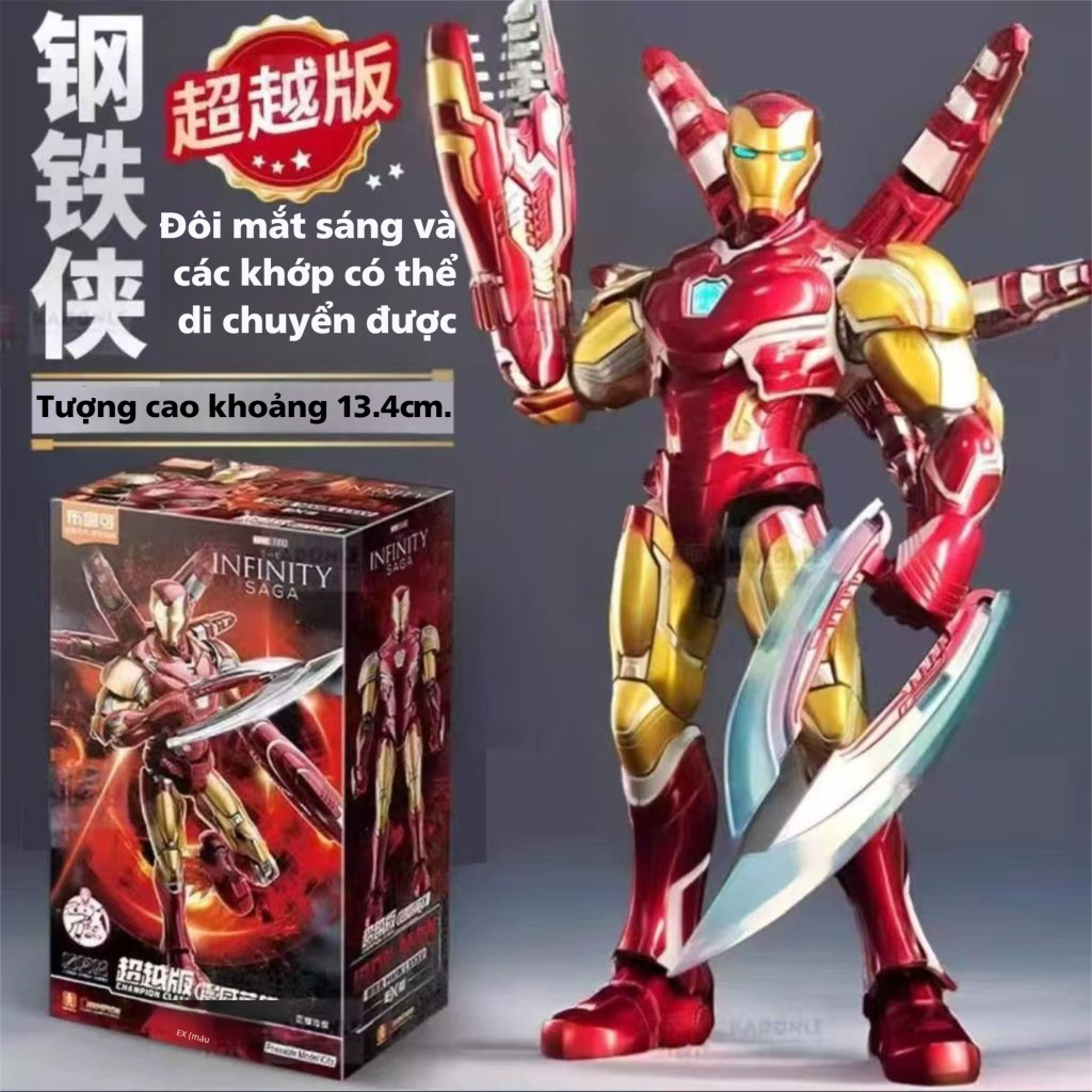 Marvel Heroes Beyond Edition Iron Man Thunder God Hình Lắp Ráp Đồ Chơi Bộ Sưu Tập Dạ Quang Đồ Trang Trí