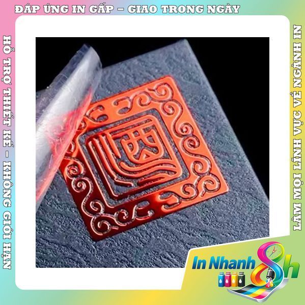 In Tem UV DTF Nhũ Đỏ,Nhũ Vàng ,Bạc  Nổi 3D, Dán Mọi Chất Liệu, Sáng Bóng, Bắt Mắt, Cao Cấp