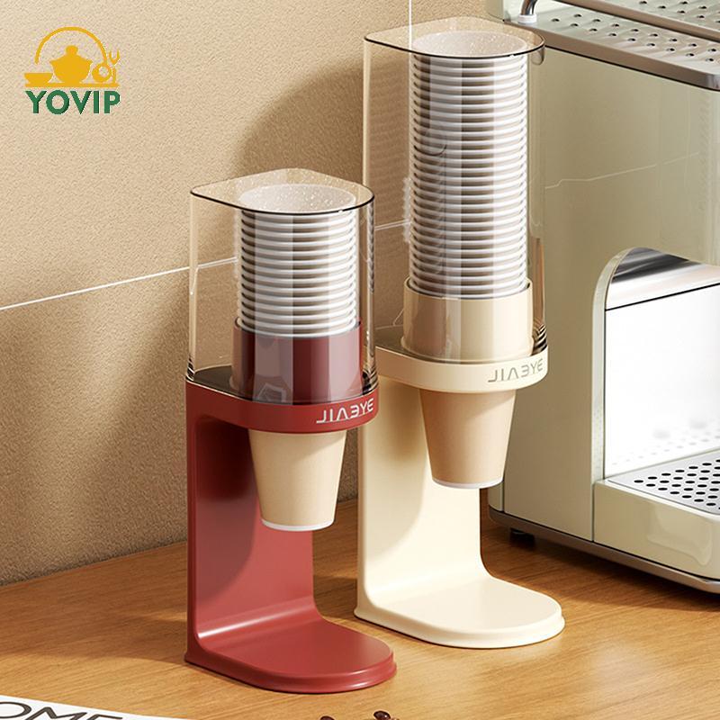 YOVIP Cốc giấy dùng một lần Hộp đựng nước bằng nhựa treo tường Hộp đựng cốc Hộp đựng cốc Giấy Khung tổ chức tại nhà VN