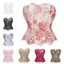 DARON Ren Xương Cá Shapewear, Hoa Rỗng Slim Fit Quần Lót Nữ, Phong Cách Cô Gái Cay Không Tay Điều Khiển Bụng Shapers Ren-up Corset Đi Biển