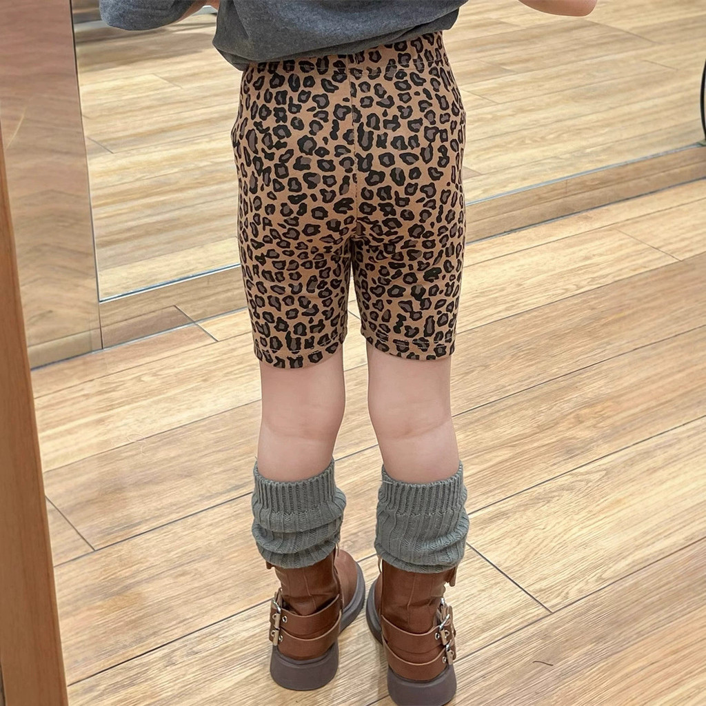 Quần Short Bé Gái Mùa Hè In Da Báo Co Giãn Quần Đi Xe Đạp Size 90-140​ HPPV