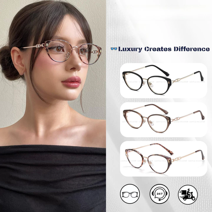 Gọng Kính 951 Hình Bầu Dục Phong Cách Hàn Quốc Dành Cho Nam Và Nữ Khung Tr Độ Rộng 54mm Chống Ánh Sáng