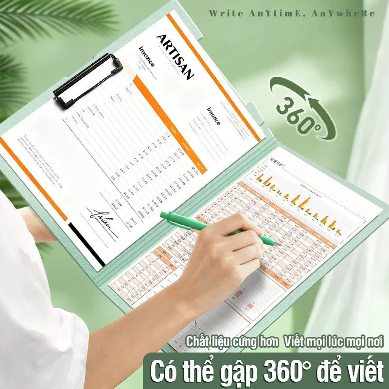 Kẹp Tài Liệu A4, Bìa Trình Ký Cứng Chắc Chắn, Thiết Kế Cao Cấp, Đồ Dùng Thiết Yếu Cho Học Sinh Và Văn Phòng