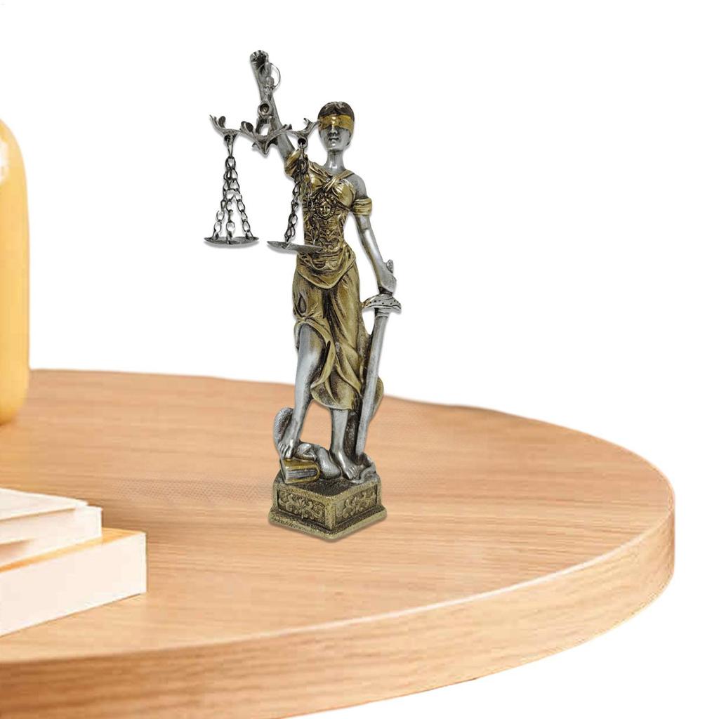 Nữ thần Công lý Hy Lạp La Mã bằng nhựa, trang trí tủ rượu/máy tính để bàn, quà tặng sonlekvn