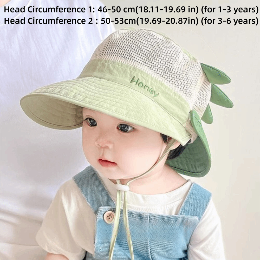 Mũ chống nắng cho bé FEDAOG, Dây đeo cằm có thể điều chỉnh Mũ xô thoáng khí, Chống tia cực tím Vành rộng hoạt hình Mũ đi biển cho bé trai 1-6 tuổi Bé gái