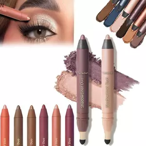 NS Perfect Color Duo-Shadow Liner 2 trong 1 Bút kẻ mắt & Phấn mắt Taleden Shadow Liner Duo Plum Eyeshadow Sti Smolder Sti Set để làm cho đôi mắt sáng của bạn Pop NS