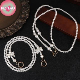 N2HAO Dễ Thương 100-120cm Ví Ngọc Trai Dây Đeo Đính Hạt Dây Xích Thay Thế Túi Ngọc Trai Dây Xích DIY Túi Phụ Kiện Túi Xách n