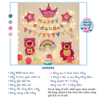 (Freeship Extra) Tổng hợp set bóng trang trí sinh nhật, thôi nôi, happy birthday cho bé trai bé gái mẫu mới nhất DF13