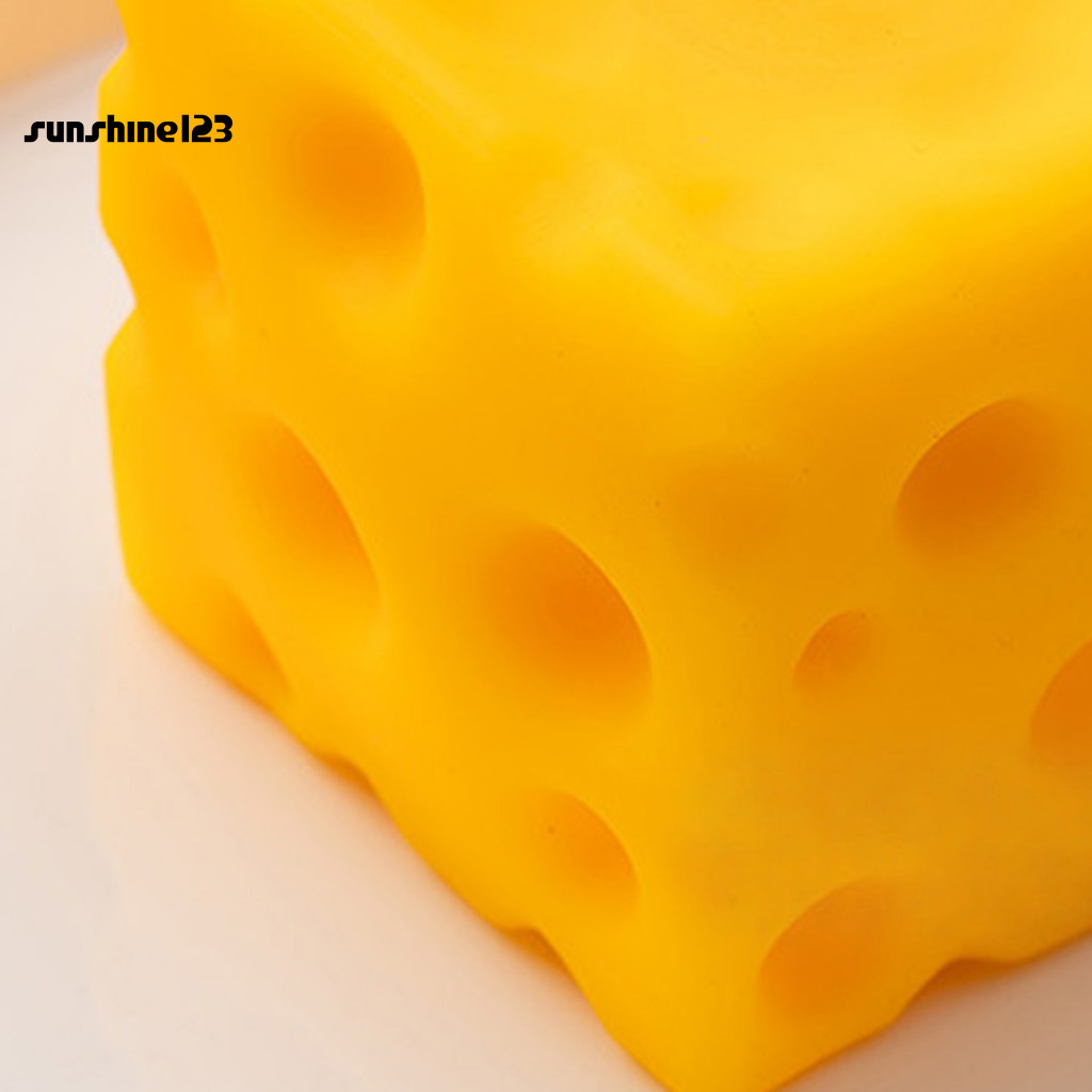 Đồ chơi bóp phô mai mô phỏng hình tam giác/vuông, giảm căng thẳng, Squishy Fidget, mềm, cầm tay cho trẻ em và người lớn