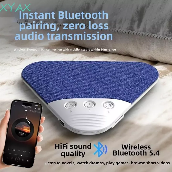 Loa Bluetooth Không Dây XYAX, Hẹn Giờ 3 Cấp Bluetooth 5.4 Dưới Gối Loa Ngủ, Tích Hợp Tiếng Ồn Trắng Thiết Kế Siêu Mỏng V3pro Gối Bluetooth Loa Ngủ Sâu Sử Dụng