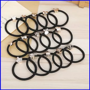 Phụ kiện tóc Hàn Quốc mới - Đai buộc tóc cao su đen bền