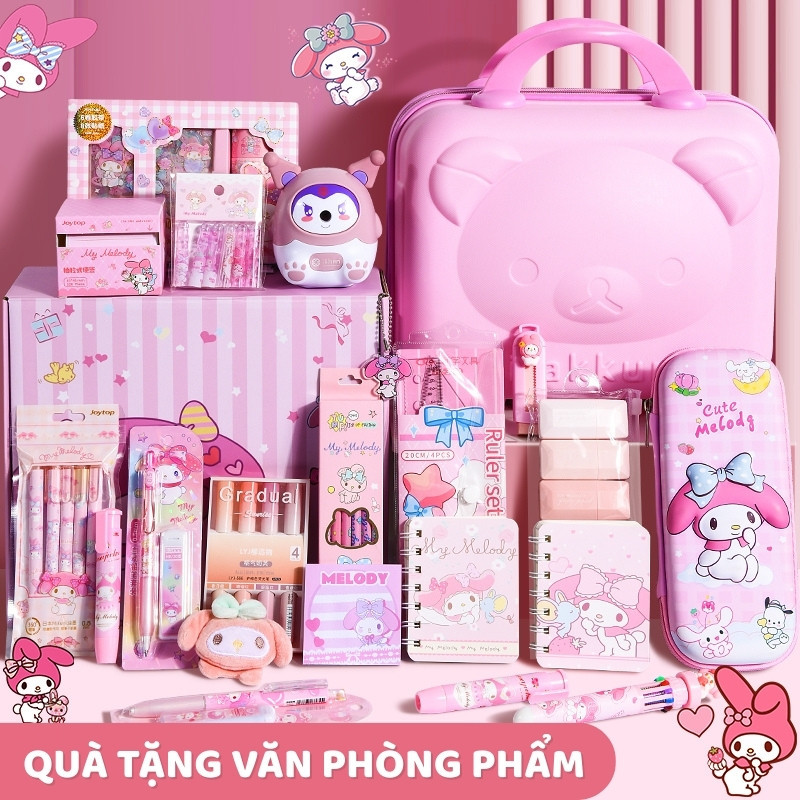Hộp Quà Tặng Văn Phòng Phẩm Dễ Thương Dành Cho Học Sinh - Bộ Đồ Dùng Học Tập Cao Cấp, Túi Đựng Bút Làm Quà Sinh Nhật