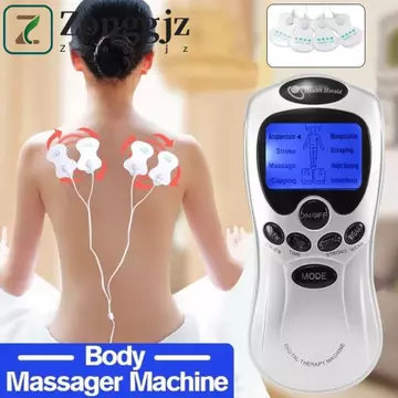 Máy kích thích xung ZONGGJZ, Dụng cụ massage điện xung kỹ thuật số xung điện tử, Máy kích thích điện thư giãn Máy kích thích cơ 8 chế độ di động Massage vai