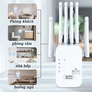 1200Mbps Wireless Wifi Repeater 6 เสาอากาศสัญญาณช่วง Enhancer 2.4G+5G Dual Band Network Amplifier