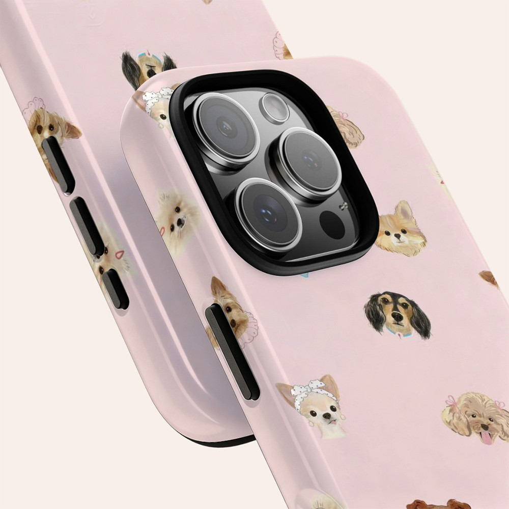 Họa tiết chó con chữa bệnh dễ thương Thích hợp cho iPhone 17Promax 16Pro 15 11 12 13 14 xs XR 17Air Vỏ cứng hai lớp chống sốc J2NT trọn gói