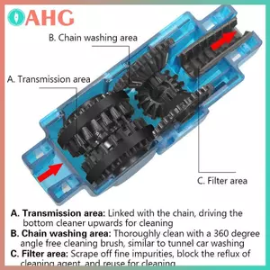 Dây xích vệ sinh xe đạp 3D dành cho MTB - Bộ dụng cụ bảo dưỡng bao gồm bàn chải rửa và dầu xích