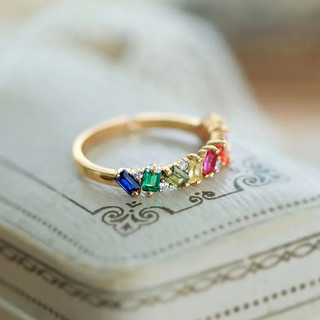 Châu Âu Mỹ ins Phong Cách Mới Nhẫn Zircon Độc Đáo Nữ