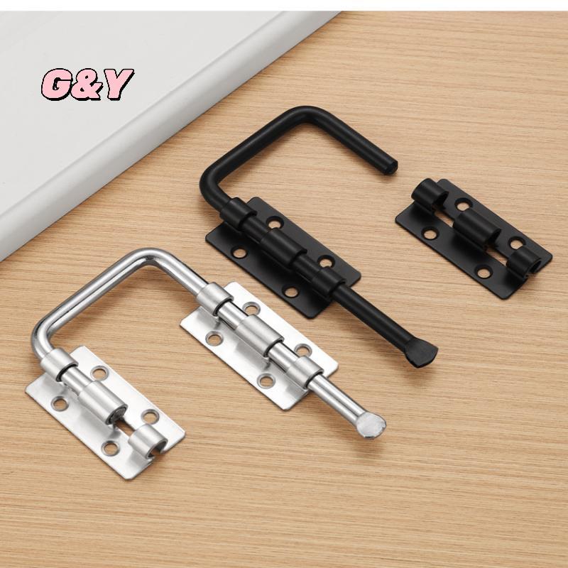 [G & Y-t] 1 Bộ Chốt cổng 90 / 180 độ Bạc / Không đục lỗ Chốt cửa bằng thép không gỉ bền Lo An toàn Hàng rào Bule cửa thiên thần [Mới]