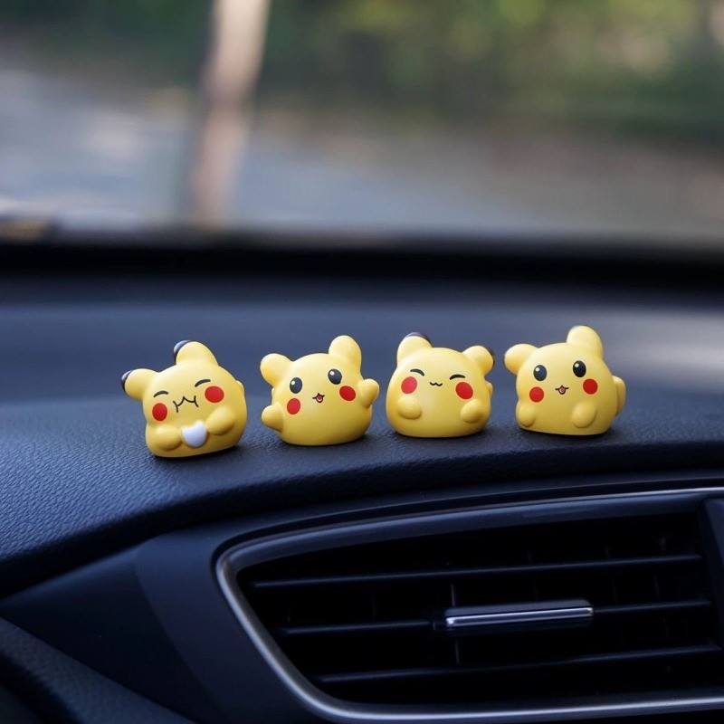4 Cái / bộ Pokemon Pikachu Đồ Trang Trí Ô Tô Bảng Điều Khiển Trung Tâm Ô Tô Đồ Trang Trí Bàn Văn Phòng Đồ Trang Trí Trang Trí Nội Thất Ô Tô Nhỏ