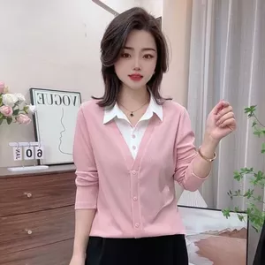 Áo sơ mi giả hai mảnh dáng rộng, phù hợp thời trang mùa thu và giúp che giấu mỡ thừa