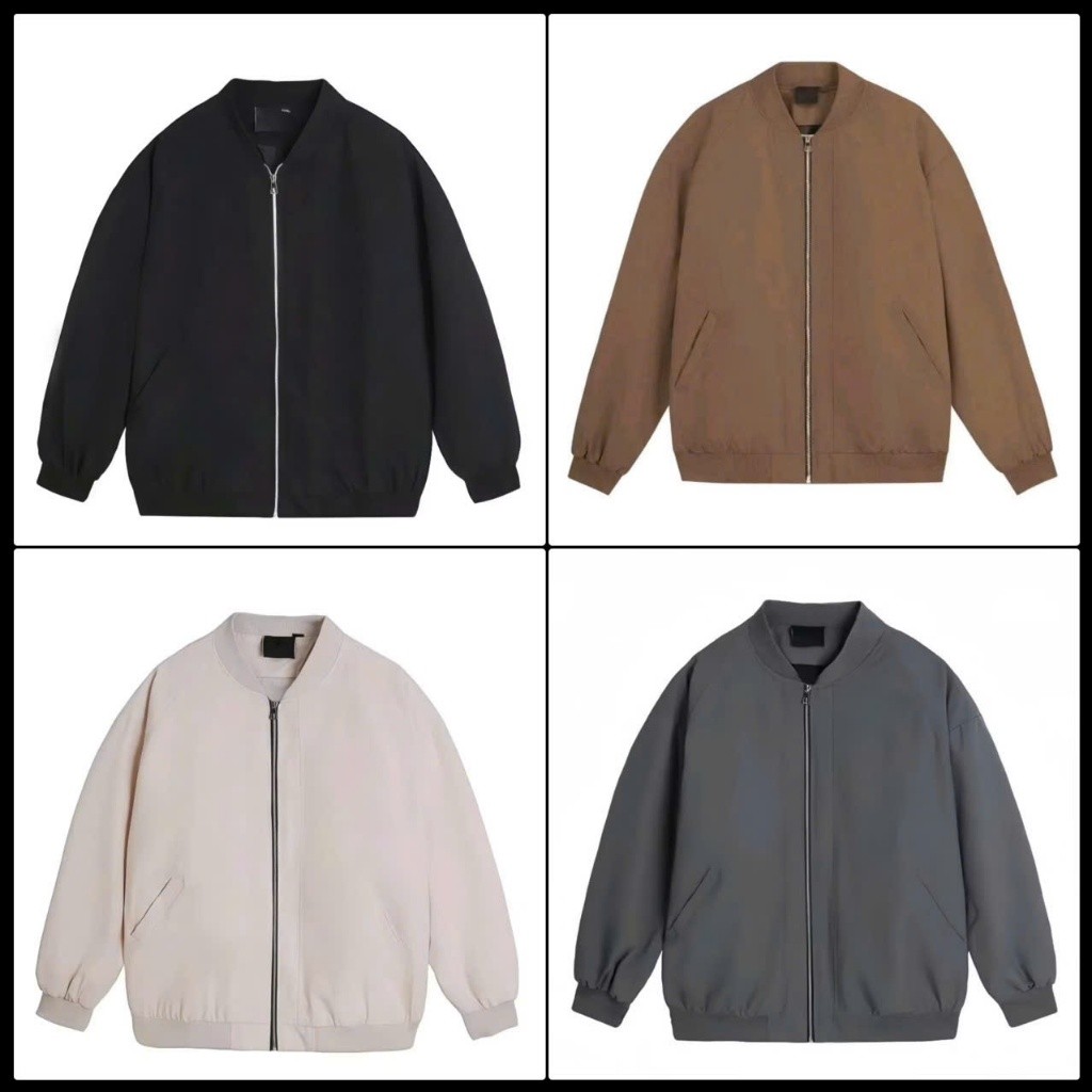 Áo khoác Bomber dù hai lớp trượt nước cả gió chống tia UV menwear jacket