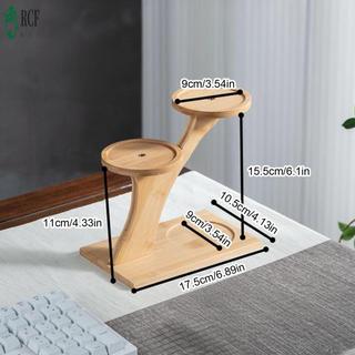 Cây mọng nước tre Giá đỡ vật liệu tự nhiên Kệ hoa nhỏ nhiều lớp cho máy tính để bàn văn phòng tại nhà