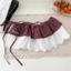 Rèm đánh rắm kẻ sọc DARON, Váy Mini ren buộc dây Balletcore, Thời trang phong cách Hàn Quốc xếp lớp Y2k Váy ngắn xếp nếp cho bé gái