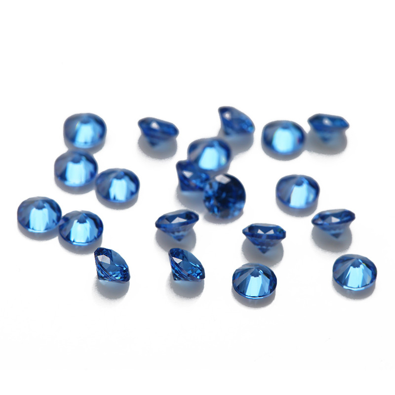 200 Cắt đá CZ Xanh Tròn 1.0mm ~ 3.0mm cho DIY Trang Sức
