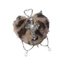 Flgo Edgy Yet Sweet Animal Print Móc chìa khóa với phụ kiện túi quyến rũ cánh lủng lẳng