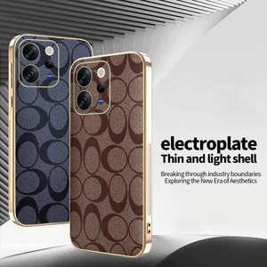 Ốp Lưng Cho Vivo V70 Elite Thời Trang Sang Trọng Da Mạ Điện Edge Chống Rơi Vỏ Bảo Vệ Điện Thoại
