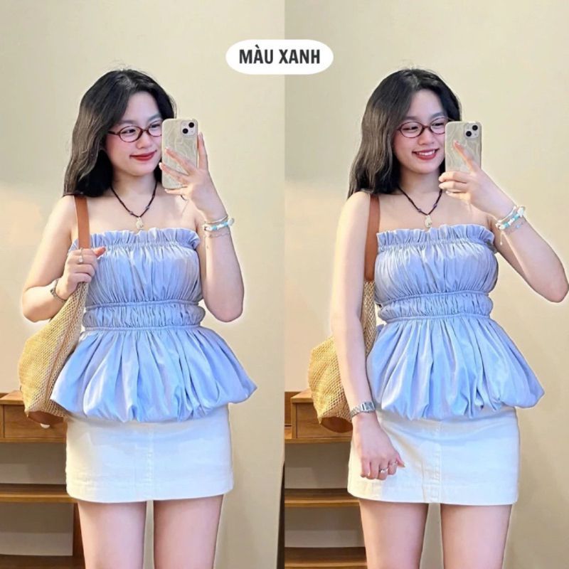 Áo cúp ngực pelum dáng bí chất gió sần OLD SCHOOL, đi biển , đi chơi phong cách mẫu mới 2025 m604421 - Sam Botique