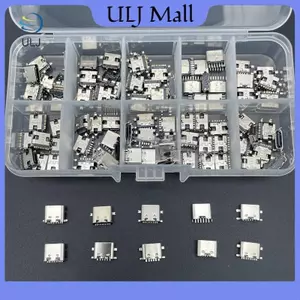 ULJ 100 Cái / hộp 16 Pin USB-C Nữ Ja SMD DIP PCB Hàn DIY Repair Type C Soet Adapter Type-C USB Sạc Do Connectors.