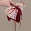 SHUPUN Cherry Nơ Ruy Băng Móng Vuốt Tóc, Cao Cấp Cảm Giác Siêu Cổ Tích Nữ Ruy Băng Móng Vuốt Tóc, Lưng Ngọt Ngào Đầu Updo Phong Cách Trung Hoa Vintage Kẹp Cá Mập Phụ Kiện Tóc