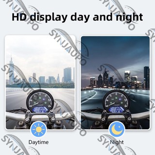 Đồng hồ đo tốc độ xe máy đa năng Đồng hồ đo tốc độ kỹ thuật số với chỉ báo bánh răng 12000kmh / dặm giờ Đồng hồ đo tốc độ cho Honda Yamaha