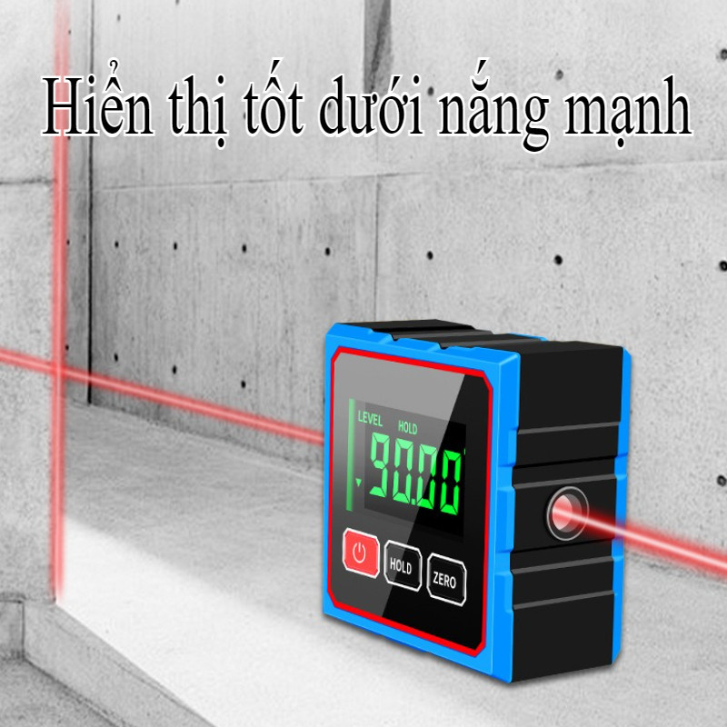 Máy Đo Góc Nghiêng Laser Kỹ Thuật Số-Laser chữ thập,Có Nam Châm Gắn Kim Loại,Màn Hình LCD Sắc Nét,Phiên bản nâng cấp
