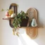 Kệ gỗ tre MARGREDY, Kệ hoa mây hình học trang trí, Kệ treo tường thủ công phong cách Boho Trang trí nội thất