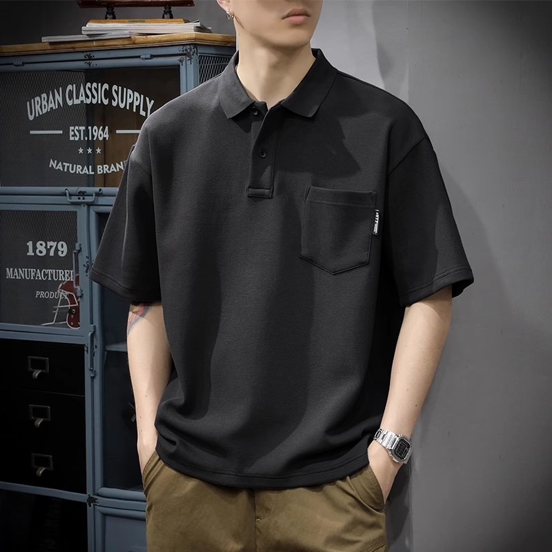 Áo sơ mi Polo ngắn tay dành cho nam, cỡ lớn, phù hợp mùa hè và văn phòng