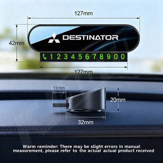 Thẻ số điện thoại ô tô Mitsubishi Destinator Tấm thẻ đỗ xe tạm thời có thể ẩn số điện thoại với 5 bộ số Phụ kiện nội thất