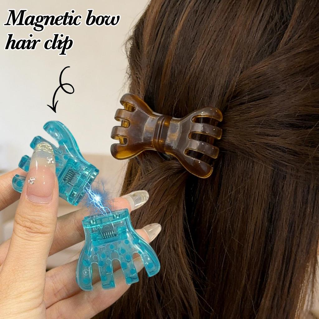 Kẹp Tóc Nơ Từ Tính Thanhh Lịch, Thiết Kế Cổ Điển Hấp Dẫn - Thoải Mái Cho Công Việc Và Hẹn Hò