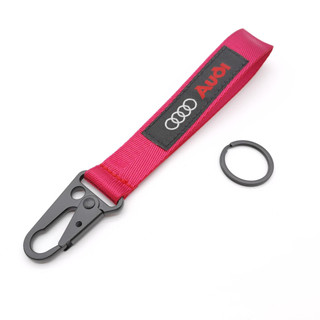 Nylon Thêu Logo Ô Tô Móc Khóa Móc Khóa Cho Xe Audi Sline A1 A2 A3 A4 A5 A6 A7 A8 Q1 Q2 Q3 Q4 Q5 Q6 Q7 Q8 TT C6 B9 B6 S1 S3 S4