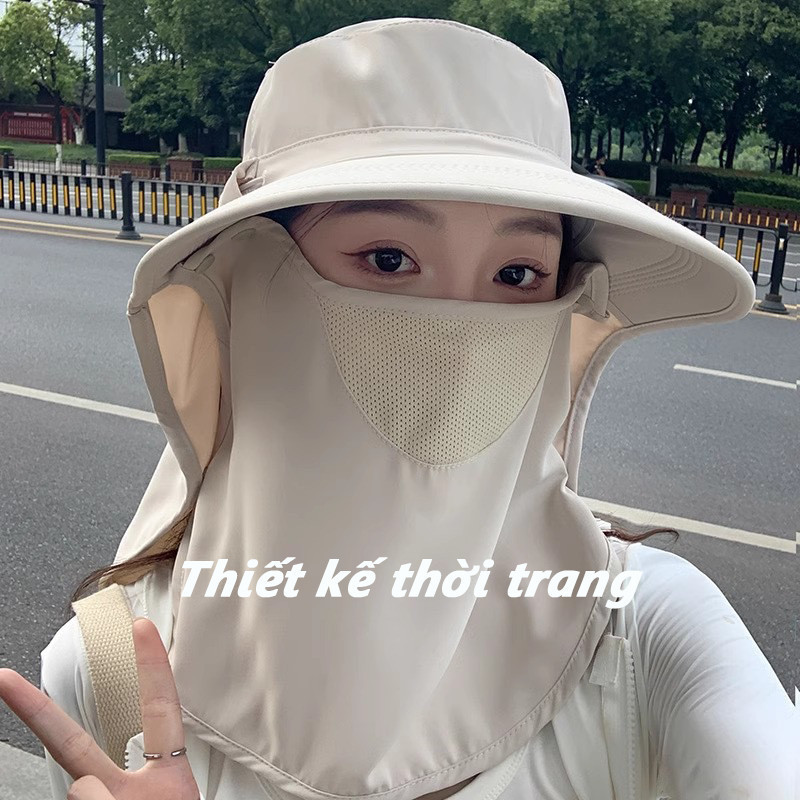 Mũ Chống Nắng,Chống 99% Tia UV,Vành Mũ Lớn Bảo Vệ Cổ,Có Thể Tháo Rời,Thoáng Khí Chống Bụi