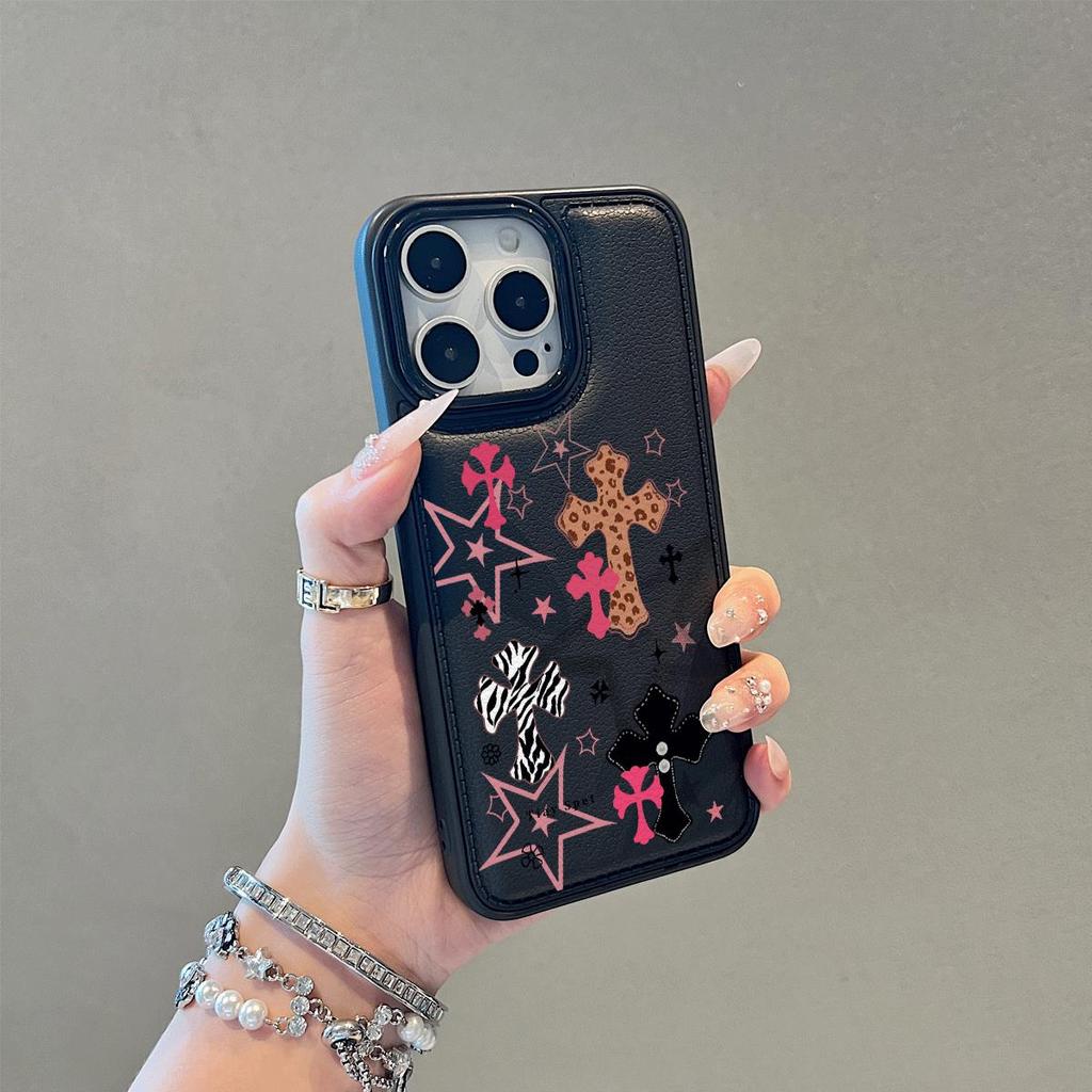 Ngôi sao chữ thậpPhù hợp với vỏ điện thoại iPhone 17/16, vỏ bôch mì 15 Pro/14