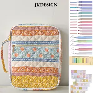JKDESIGN Kinh Thánh Dành Cho Nữ, Quilted Có Bút Dán Kinh Thánh, Thiết Kế Hoa Lớn Chống Bụi Thiết Kế Kinh Thánh Mang Theo Cho Nhà Thờ Cầu Nguyện